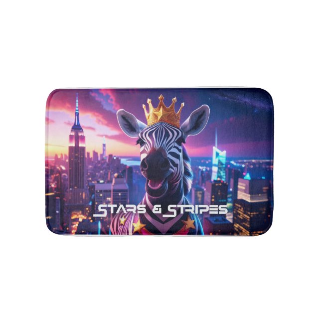 Stars och stripes Zebra Zanzibar Badrumsmatta (Framsidan)
