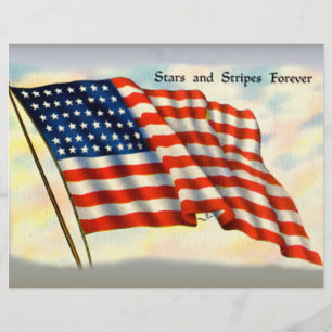 Stars och stripesför evigt, 4th av Juli Reklamblad