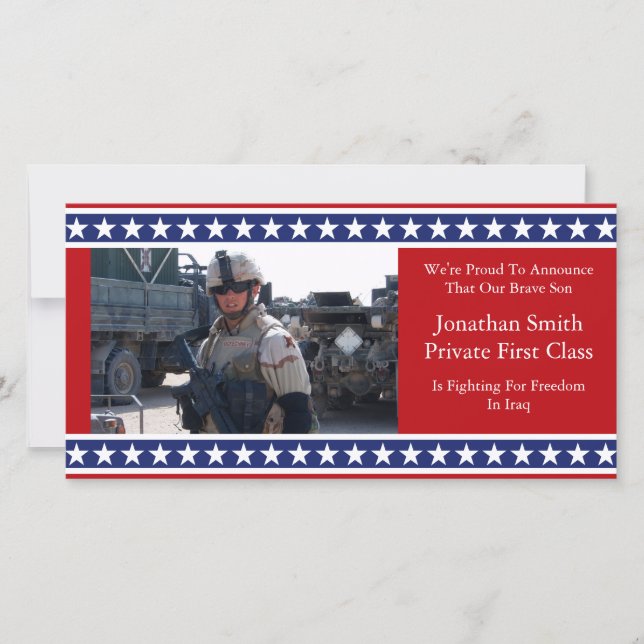 Stars och stripesmilitärmeddelande meddelande (Framsida)