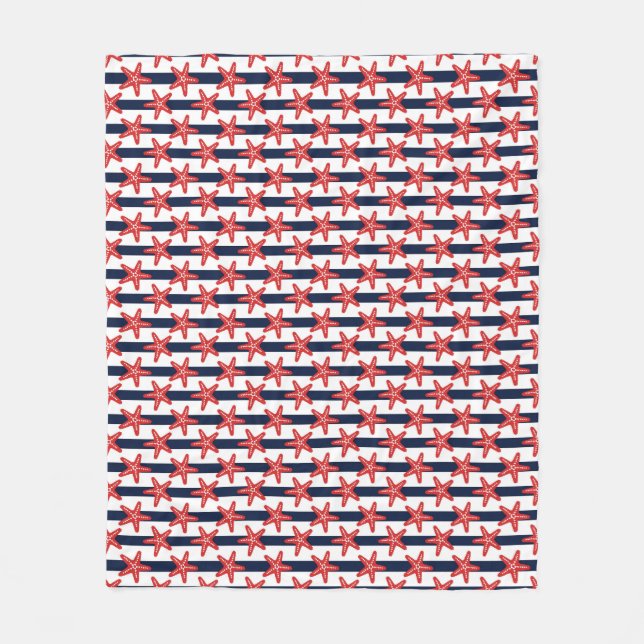 Stars och stripesmönster fleecefilt (Framsidan)