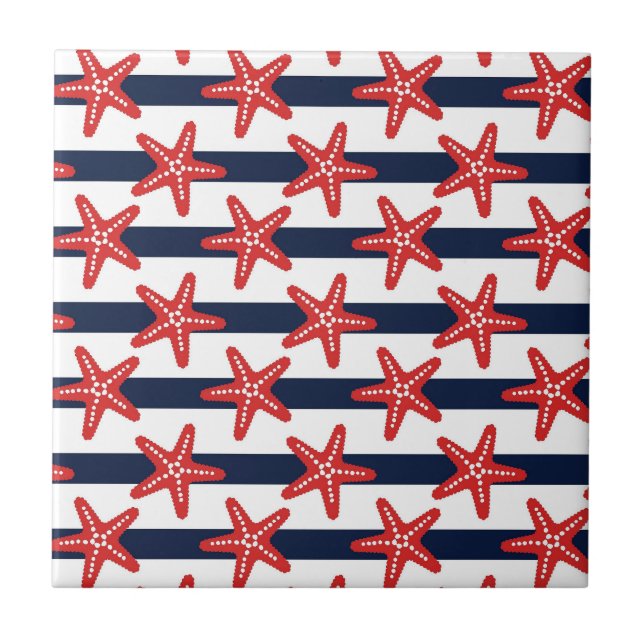 Stars och stripesmönster kakelplatta (Framsidan)