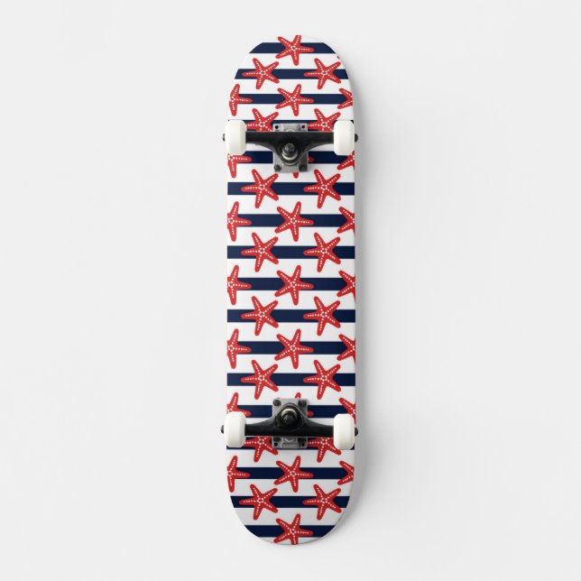 Stars och stripesmönster skateboard bräda 20,5 cm (Framsida)