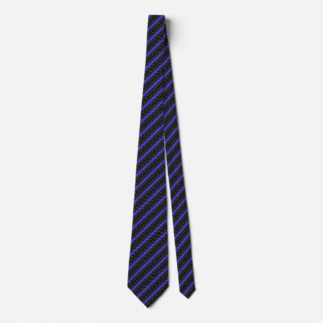 Stars och Thin Blue Line Rand Neck Tie Slips (Framsida)