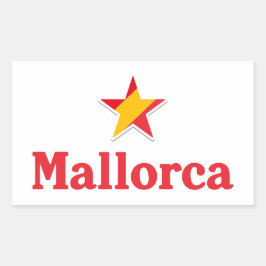 Stars of Spain – Mallorca Rektangulärt Klistermärke