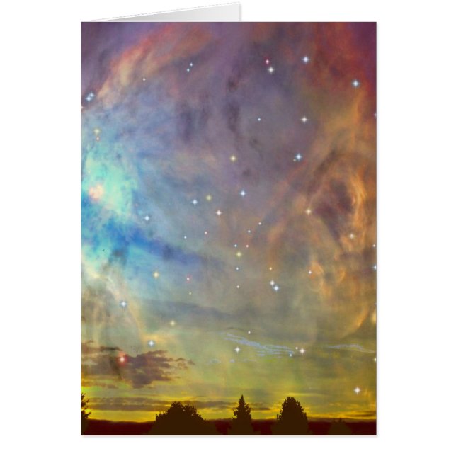 Stars över Orion Hälsningskort (Framsidan)