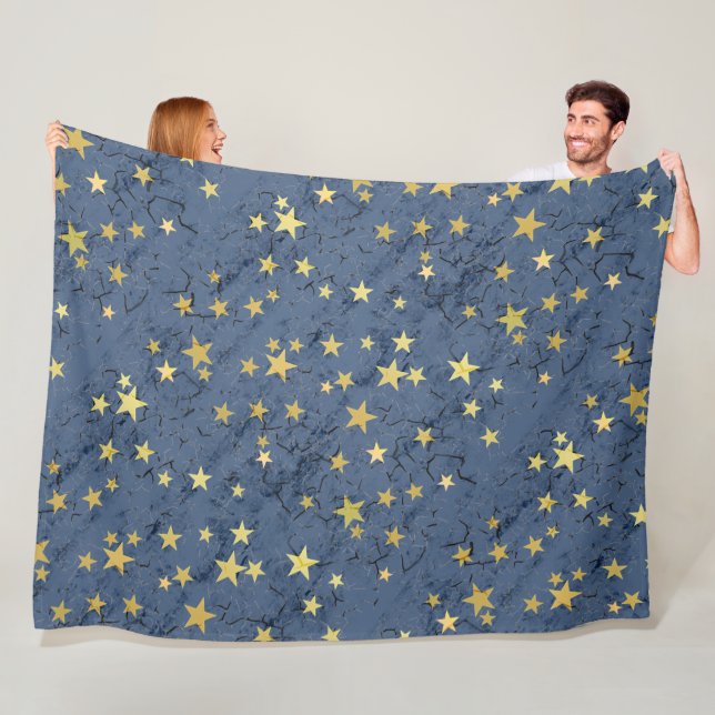 Stars på olika färg Fleece Blanket (På plats)