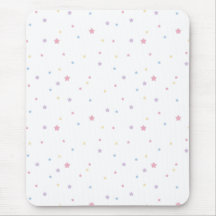 Stars Pastel Färg Mouse Pad