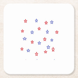 Stars Patriotiska Parti Underlägg Papper Kvadrat