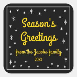 Stars Personlig Helgdag Stickers Fyrkantigt Klistermärke