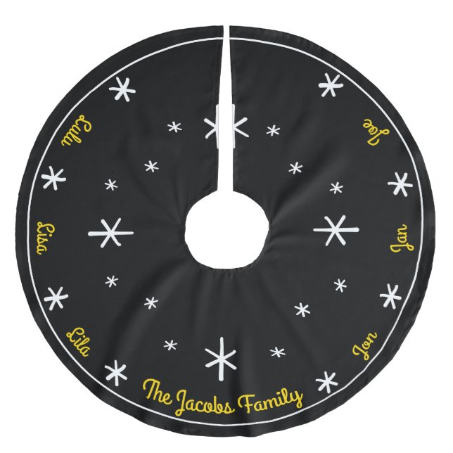 Stars Personlig Helgdag Träd Skirt Julgransmatta Borstad Polyester (Framsidan)