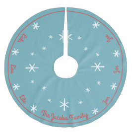 Stars Personlig Helgdag Träd Skirt Julgransmatta Borstad Polyester