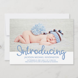 Stars Photo Birth Introducing Baby-meddelande Meddelande