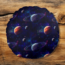 Stars, planeter, Galaxy, Rymden Thmet Rund Kudde