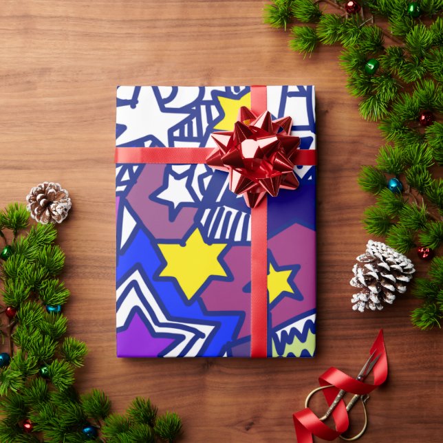 stars presentpapper (Julgåva)