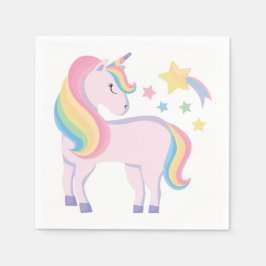 Stars & Rainbow Magic Unicorn Girl's Birthday Pappersservett