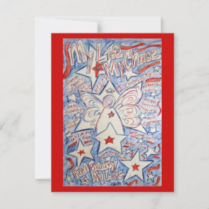 Stars & Rand Angel Inbjudan Cards