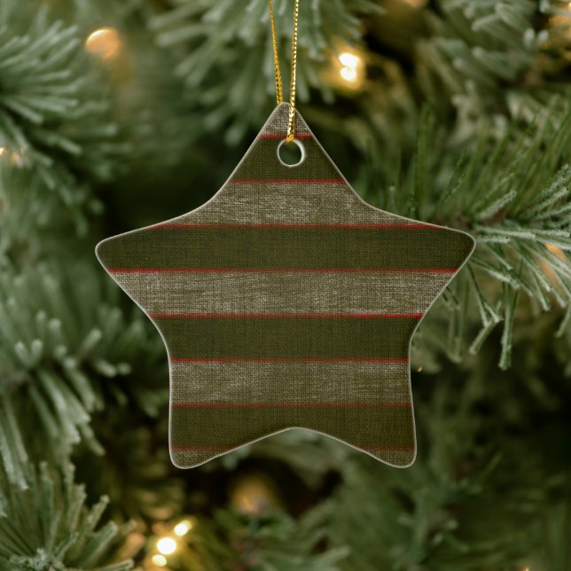 Stars & Rand Ceramic jul Ornament (Träd)