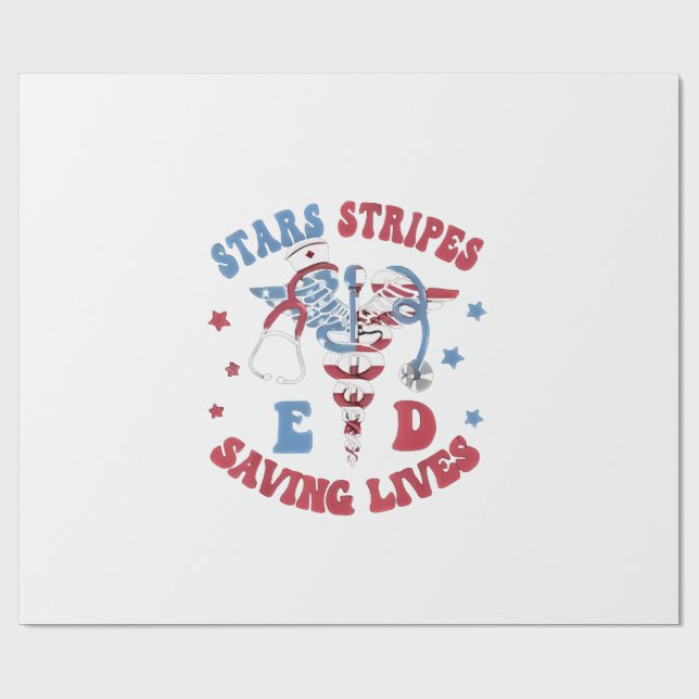 Stars Rand E D Sparar liv Presentpapper (Platt)