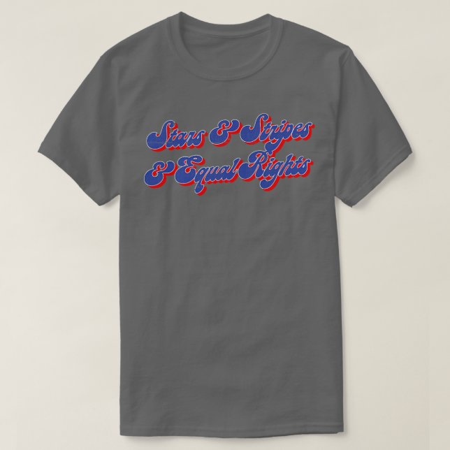 Stars Rand Equal Högers T Shirt (Design framsida)