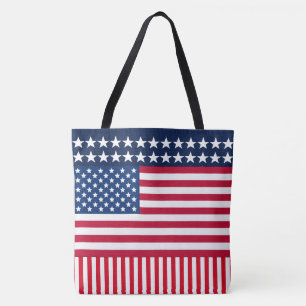 Stars & rand Flagga Mashup Tote Tygkasse