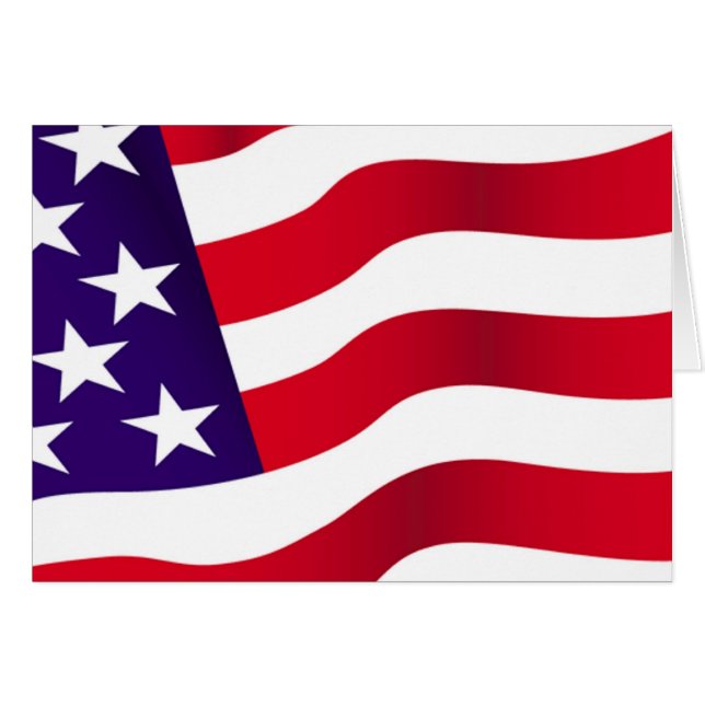 Stars & Rand Hälsningskort (Framsidan Horizontal)