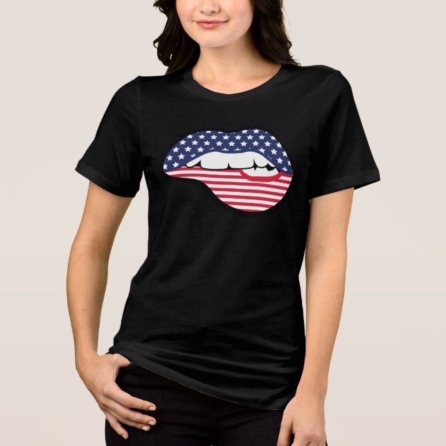 Stars & Rand Kiss T Shirt (Framsida)