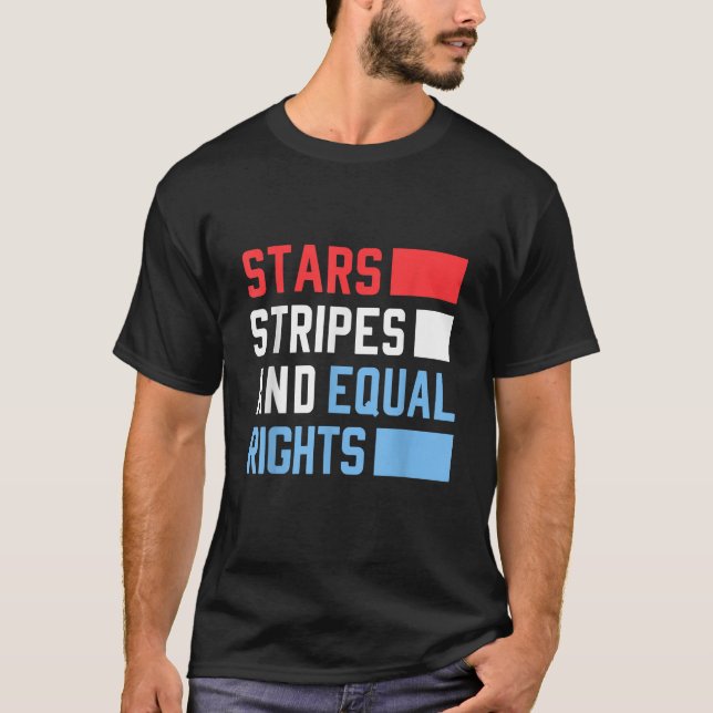 Stars Rand och lika Höger Kvinnor Höger 4:e T Shirt (Framsida)