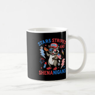 Stars Rand och Shenanigans Usa Funny Raccoon 4t Kaffemugg