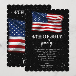 Stars Rand Patriotic American Flagga 4 juli Inbjudningar