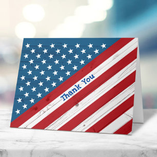 Stars & Rand Patriotic USA Rustic American Flagga Tack Kort