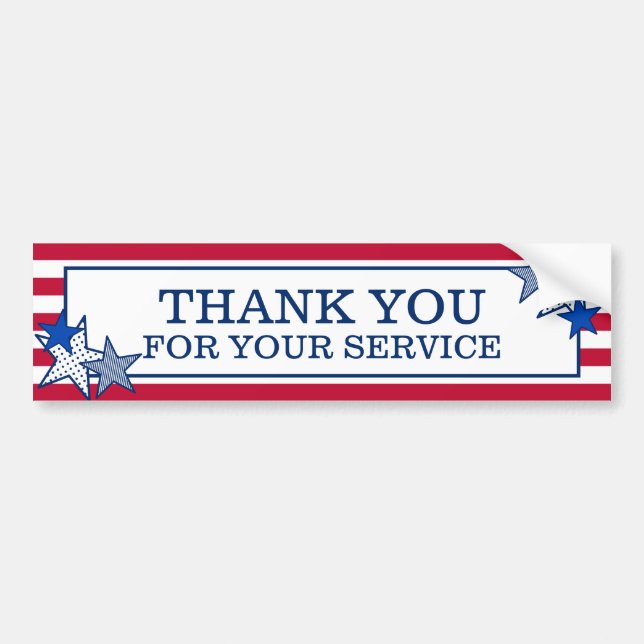Stars Rand Patriotic Veteran Service Tack Bildekal (Framsidan)