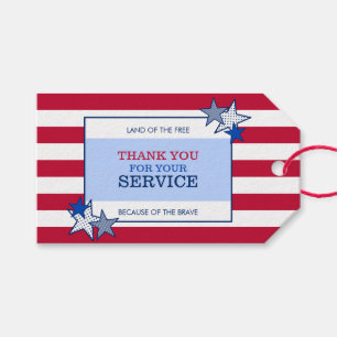 Stars Rand Patriotic Veteran Service Tack Presentetikett
