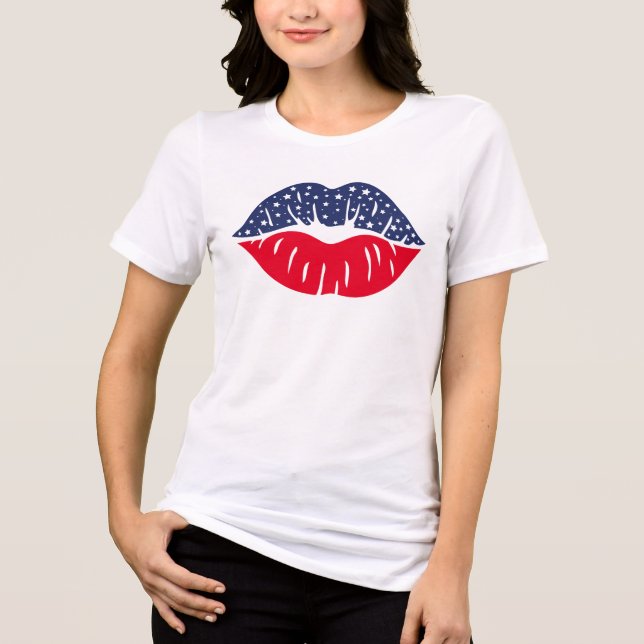 Stars & Rand Pout T Shirt (Framsida)