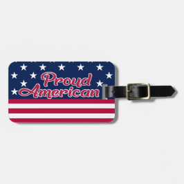 Stars & rand Proud Amerikansk röd vit Bagagebricka