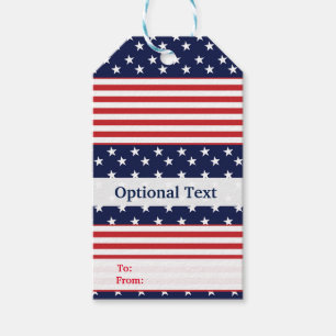 Stars & Rand Red White & Blue Americana Presentetikett
