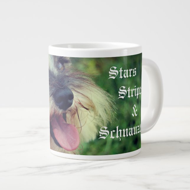 Stars Rand & Schnauzers Patriotic Jumbo Mugg (Framsida höger)