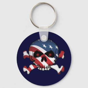 Stars & Rand Skull Nyckelring