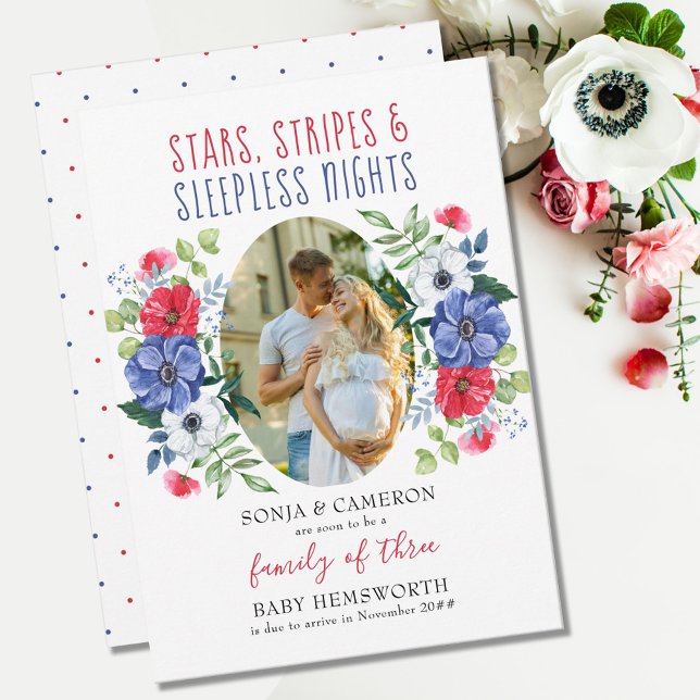 Stars Rand Sleepless Nights Blommigt Gravid Meddelande (Skapare uppladdad)