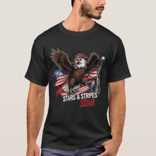 Stars & Rand Soar - Patriotic Örn 4:e av T Shirt