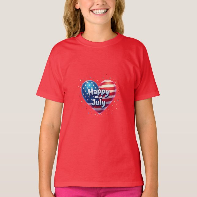 Stars & Rand Spirit: Iconic American Freedom Pr T Shirt (Framsida)