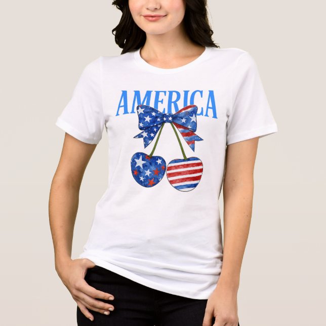 "Stars, Rand & Sweet American Pride T Shirt (Framsida)