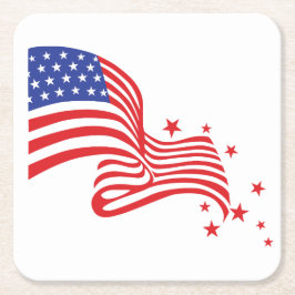 Stars & Rand Underlägg Papper Kvadrat