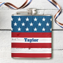 Stars Rand USA flagga Patriotic Rustic Land Fickplunta