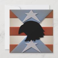 Stars Red Blue Flagga Eagle Silhouette
