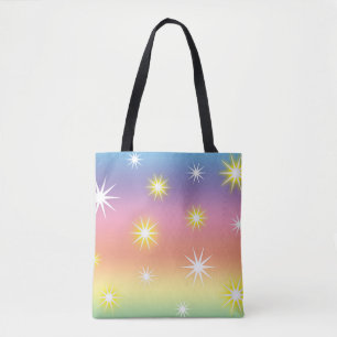Stars Shine på den här Pastel-Multifärgaden Tygkasse