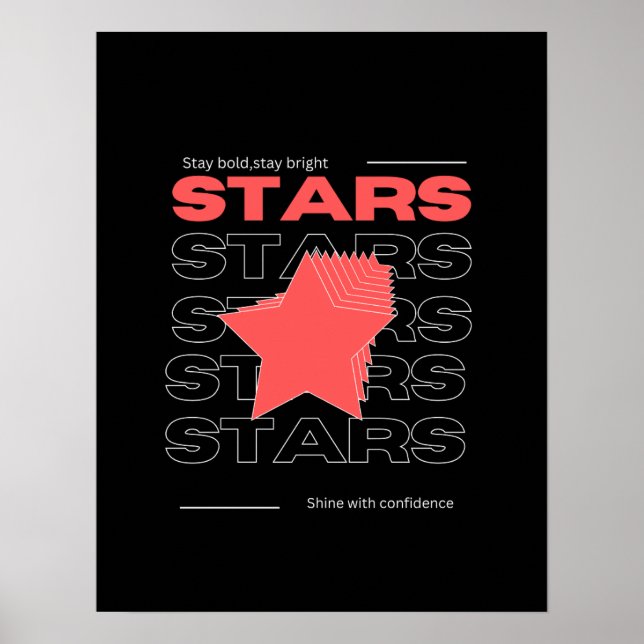 Stars – Shine With Confidence | Stay Bold  Poster (Framsidan)