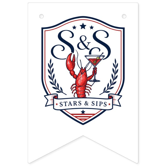 Stars & Sips Fjärde juli Amerika 250 Vimplar (Första flaggan)