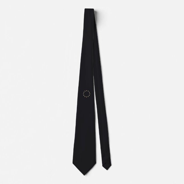Stars - Sterne - Europa - Europa - svart EU-flagga Slips (Framsida)