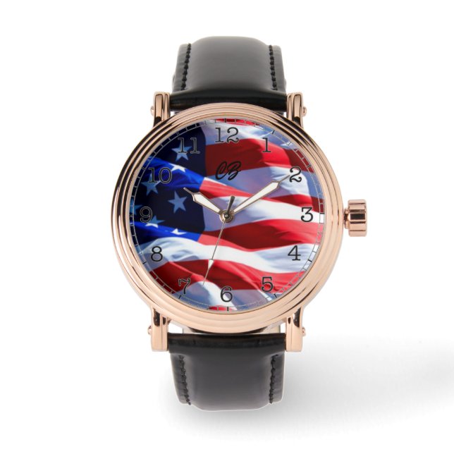 "Stars & Stripes"  Armbandsur (Framsida)