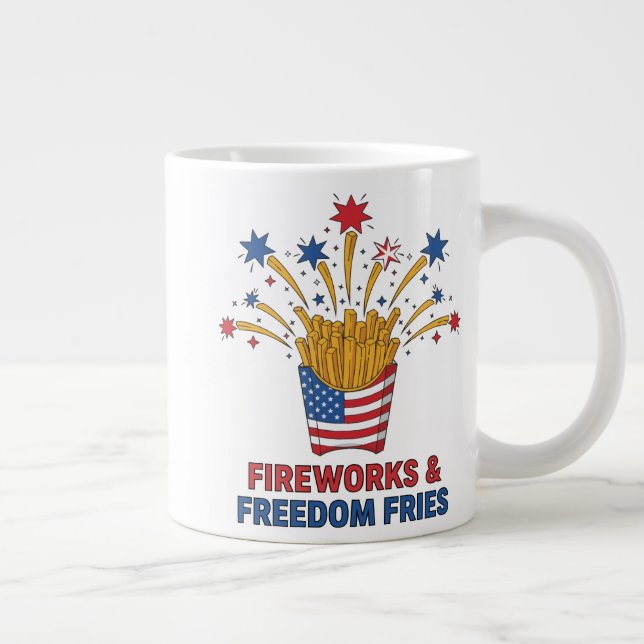 Stars, Stripes & Crispy Nights Patriotiska  Jumbo Mugg (Höger)